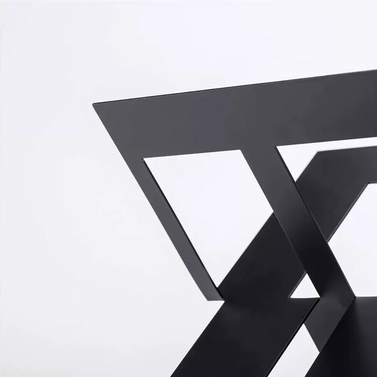 Modern Metal Geometric Grid Bookends & Decor