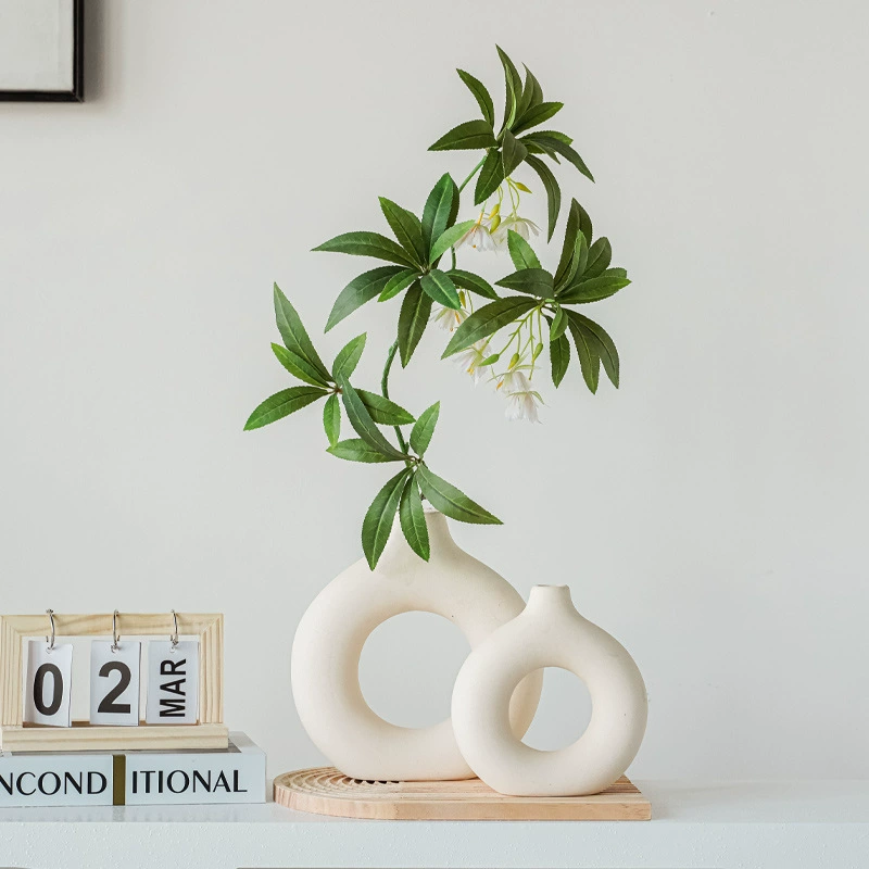 Minimalist Ceramic Vase - Elegant Home Décor for Living Room, Hallway, and Hydroponic Floral Arrangements