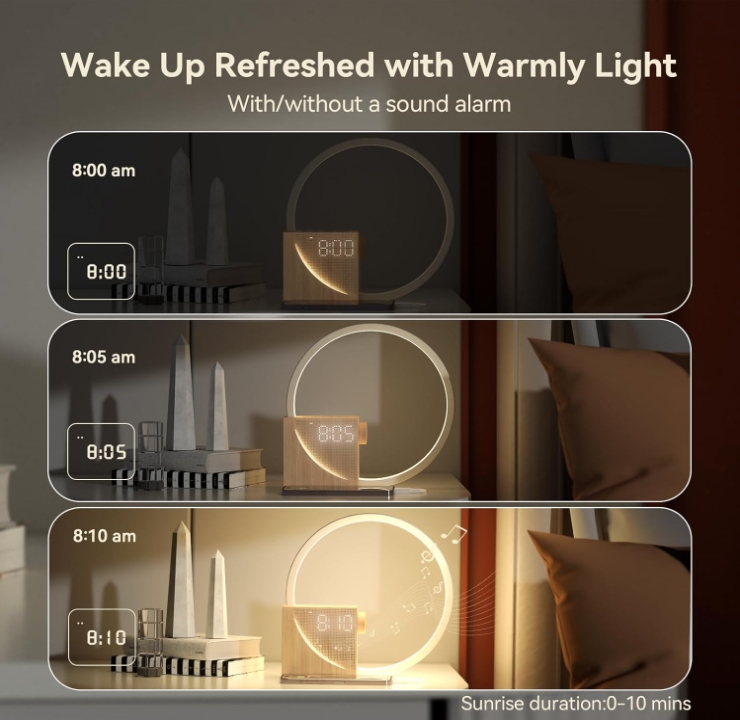 🌞 Buy 1 Get 1 FREE! Sunrise Alarm Clock + 10 Soothing Sounds 🎁 Heavy Sleepers & Gift Lovers 💤
