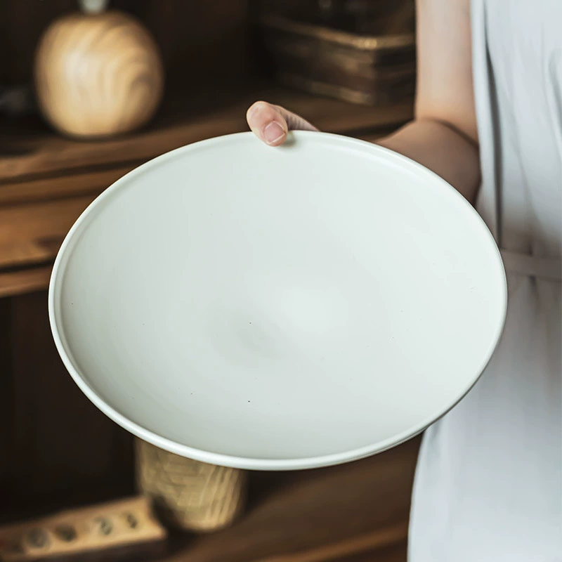 Solid Color Ceramic Large Plate