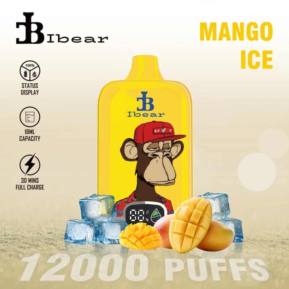 Ibear Digital Box 12K Einweg-E-Zigarette (Nikotingehalt 2 %)
