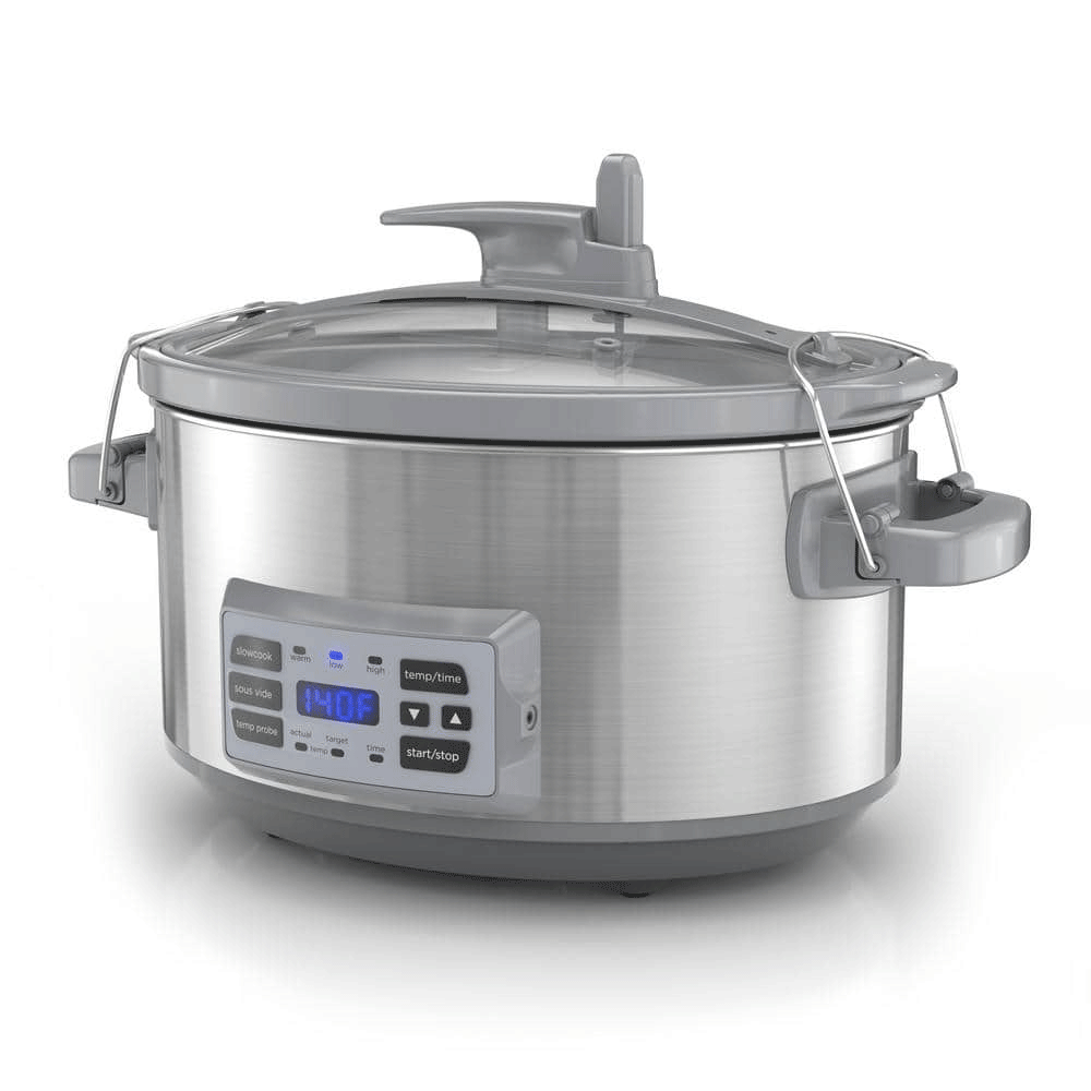 BLACK+DECKER 7 Qt. Stainless Steel Electric Slow Cooker with Temperature Probe and Precision Sous-Vide SCD7007SSD