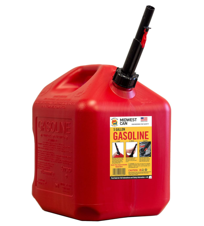 Midwest Can Company 5 Gallon Auto Shut Off Gas Can