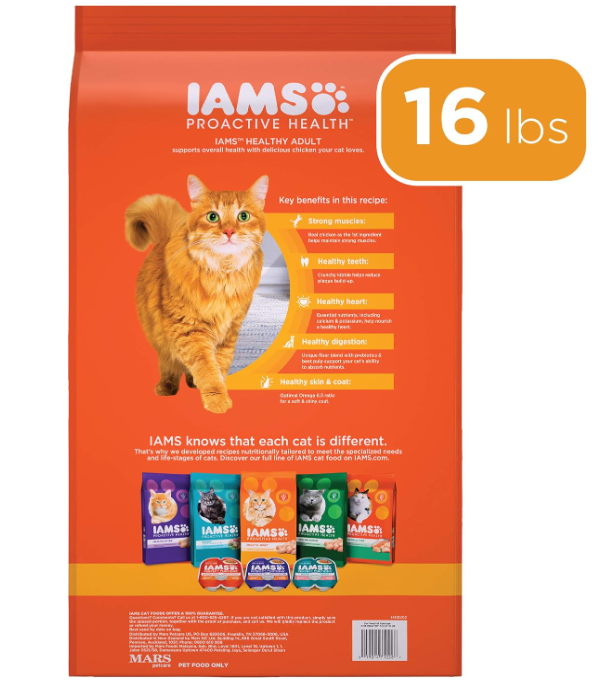 Iams Proactive Health Adult Dry Cat Food 16 Lb.