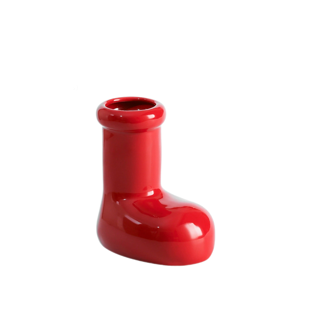 Elegant Red Ceramic Flower Vase – Timeless Home Décor Accent
