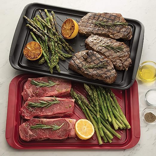 Cuisinart CPK-200 Grilling Prep and Serve Trays, Black and Red Large 17 x 10. 5