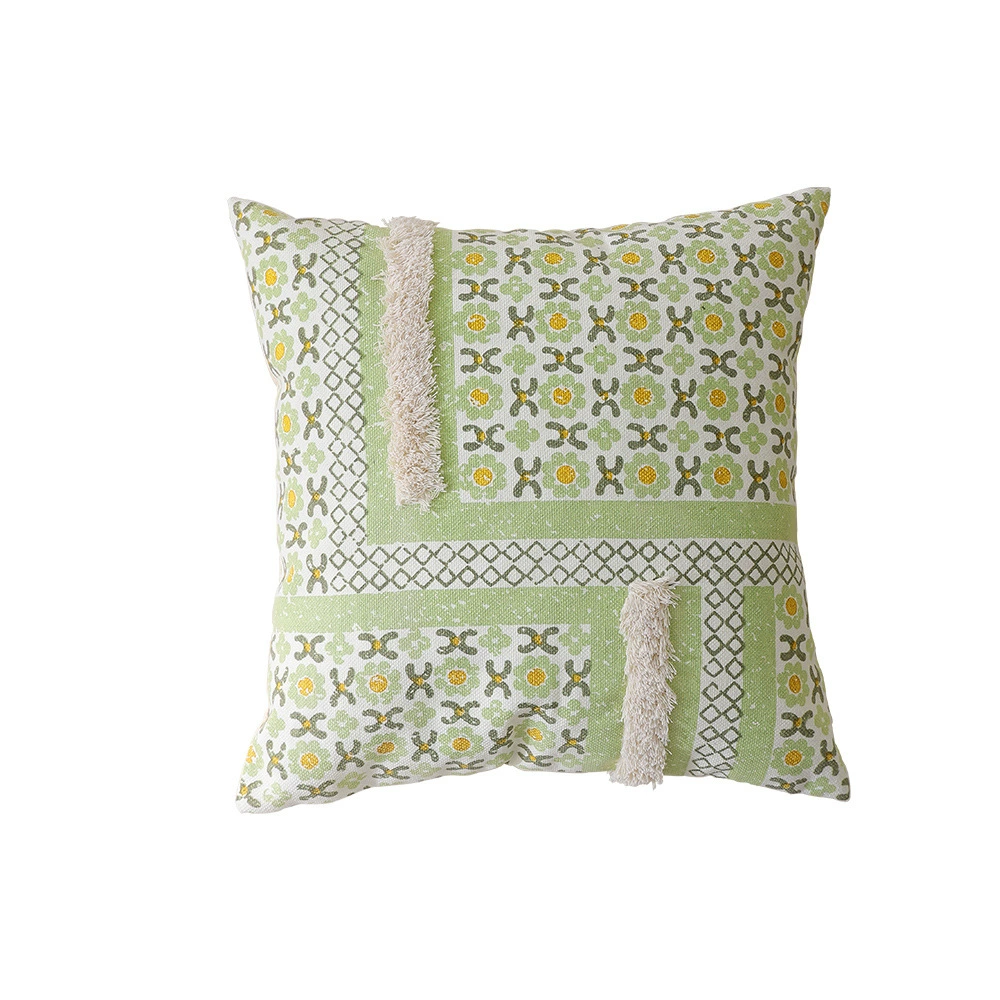 Printed Square Throw Pillow – Decorative Cushion for Sofa & Bed