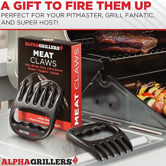 Meat Shredder Claws - Meat Claws for Shredding BBQ Pulled Pork, Chicken- Bear Claws for Shredding Meat in Kitchen, Grill, Barbecue, BBQ Smoker Accessories Paws, BBQ Grilling Gifts for Men & Women