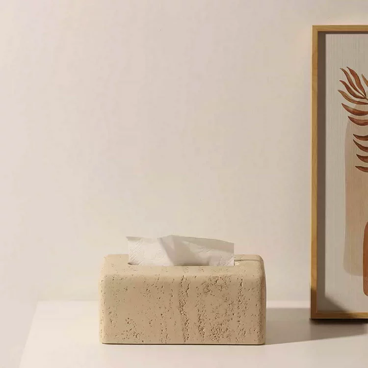 Light Luxury Cave Stone Desktop Paper Box