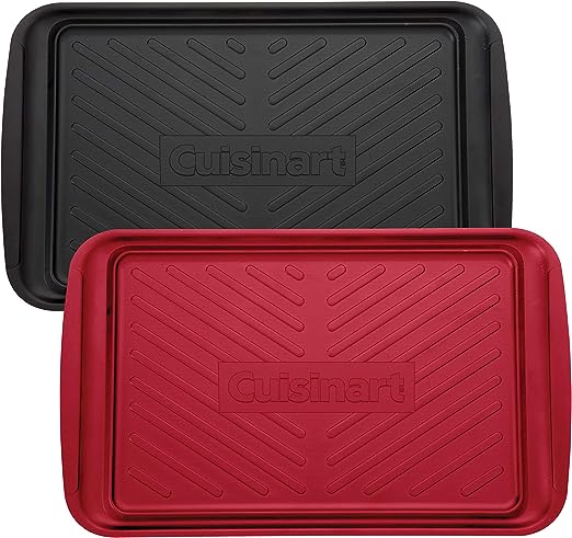 Cuisinart CPK-200 Grilling Prep and Serve Trays, Black and Red Large 17 x 10. 5