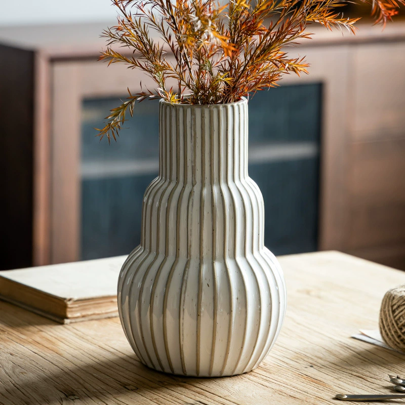 Elegant Ceramic Vase, Creative Small Opening Flower Arrangement, Luxury Home Décor for Entryway & Living Room