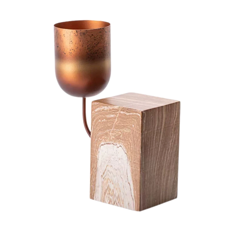 Light Luxury Vintage Texture Metal Candle Holder