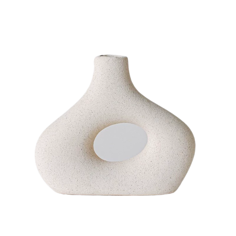 Minimalist Ceramic Vase - Elegant Home Décor for Living Room, Hallway, and Hydroponic Floral Arrangements