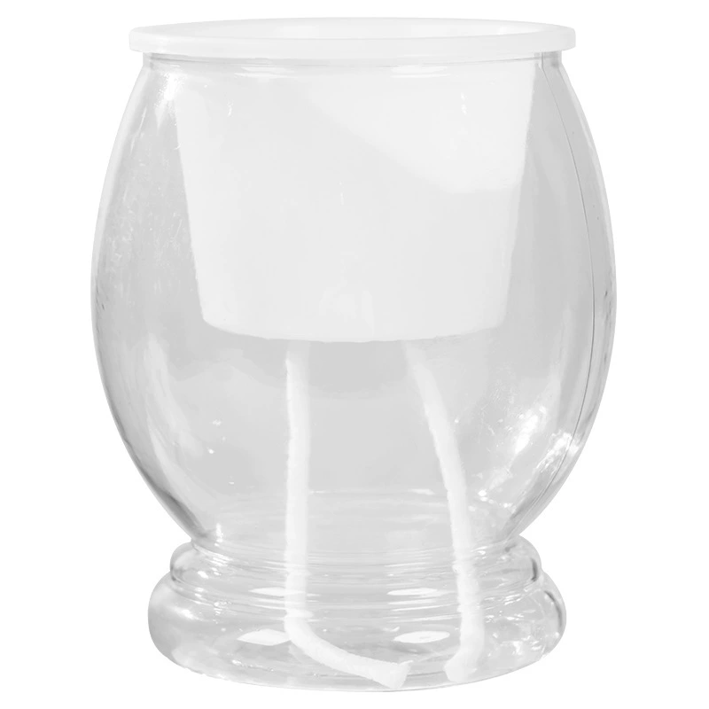 Glass-Like Hydroponic Plant Pot with Visible Water Level and Self-Watering Feature