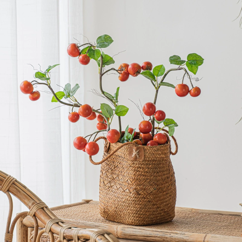 Faux Persimmon Fruit Bouquet - Resin Artificial Persimmons 