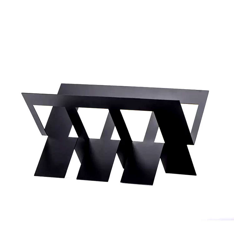 Modern Metal Geometric Grid Bookends & Decor