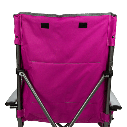 Ozark Trail High Back Camping Chair, Pink with Cupholder, Pocket, and Headrest, Adult