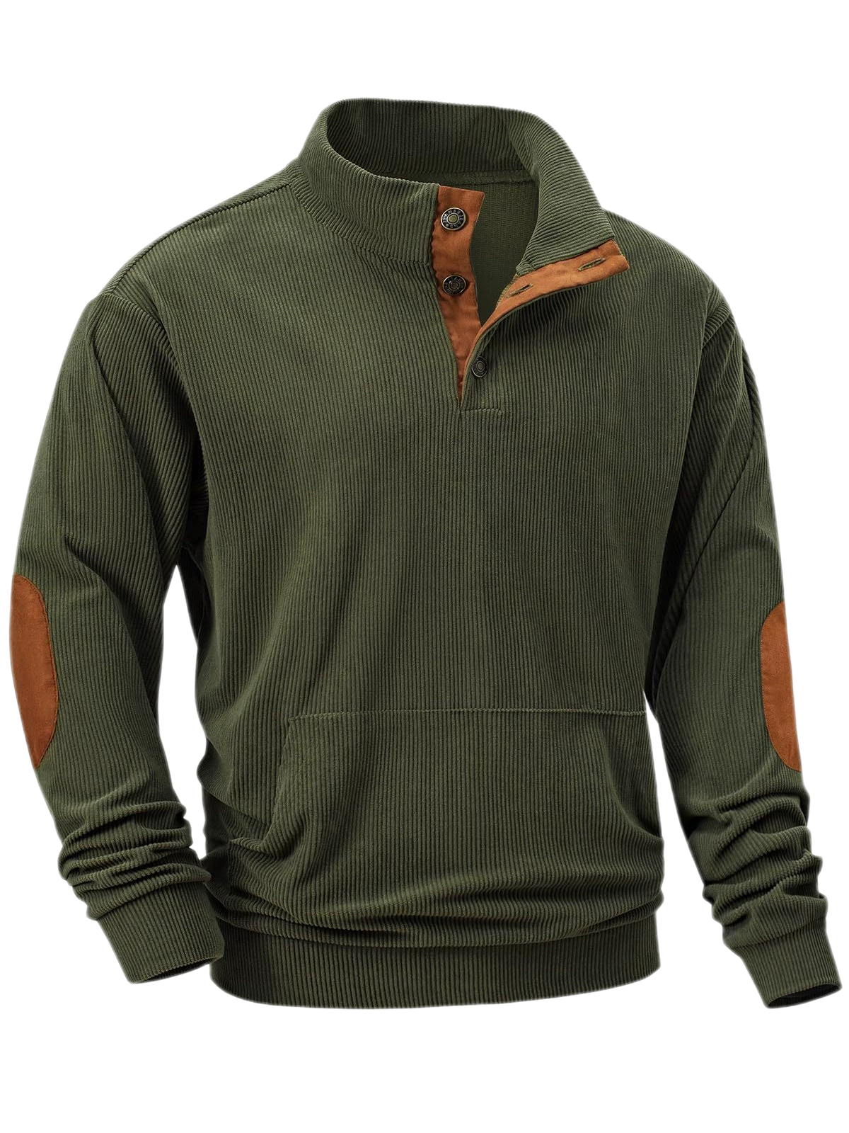 Men's Outdoor Corduroy Jacket Casual Stand Collar Long Sleeve Sweatshirt