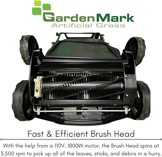 SweeperPro by GardenMark | Artificial Grass Sweeper w/50ft Cord | Fast and Easy Turf Cleanup | Extend The Life & Appearance