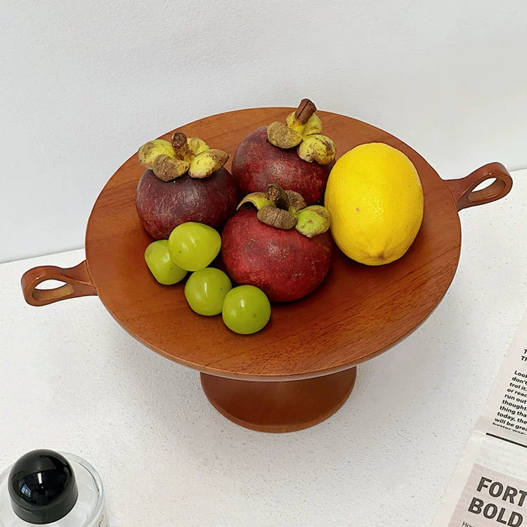 Wood Color Double Ear Fruit Placement Tray