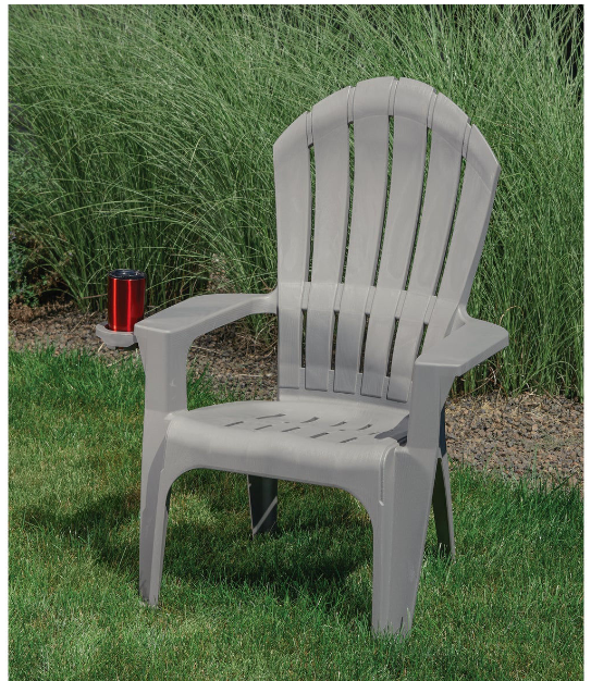 Adams Big Easy Gray Polypropylene Frame Adirondack Chair