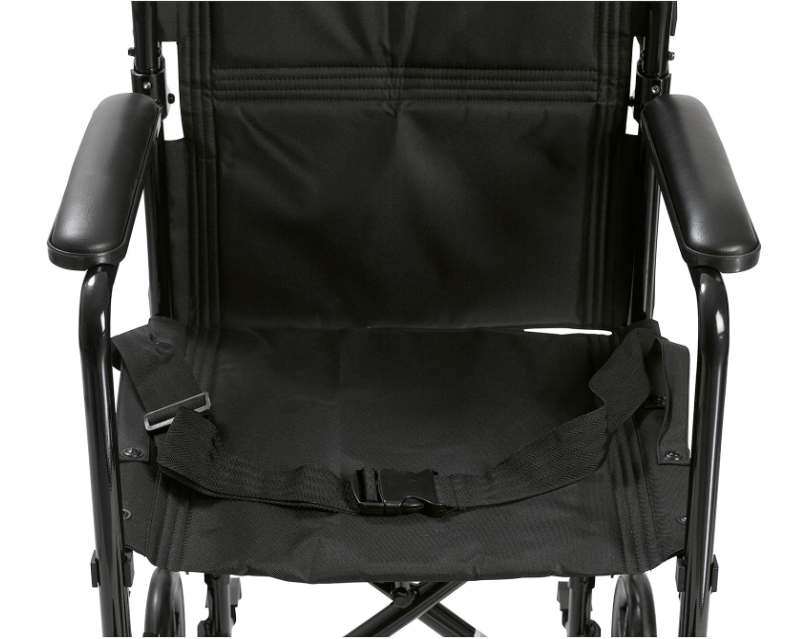 Drive Medical Lightweight Transport Wheelchair in Black with 17 in. Seat atc17-bk