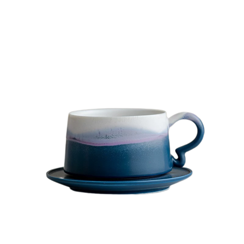 Gradient Ceramic Coffee Mug Handcrafted Elegant Drinkware