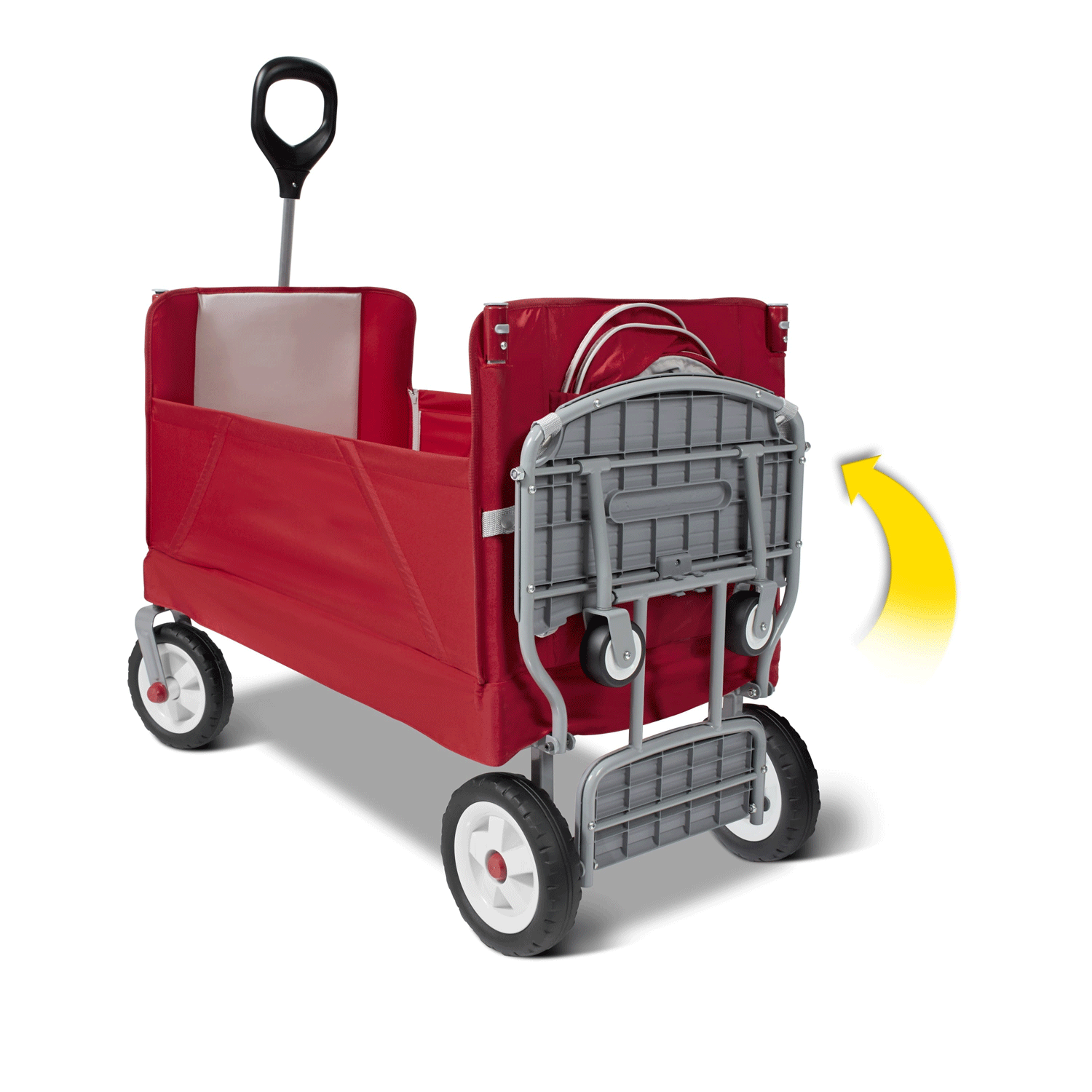 Radio Flyer, 3-in-1 Tailgater Wagon with Canopy, Folding Wagon, Red