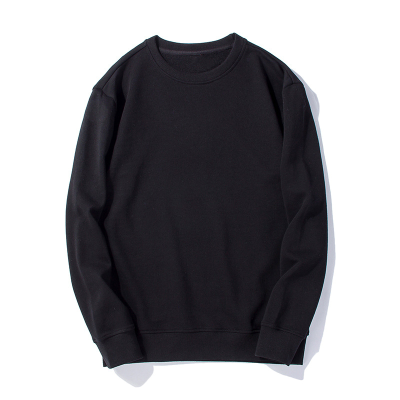 Autumn/Winter Unisex Plain Round Neck Sweatshirt – Long Sleeve Minimalist Outerwear