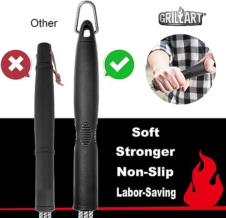 GRILLART Grill Brush and Scraper, Extra Strong BBQ Cleaner Accessories, Safe Wire Bristles 18