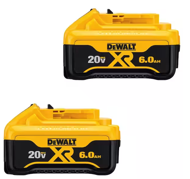 20V MAX XR Premium Lithium-Ion 6.0Ah Battery Pack (2 Pack)