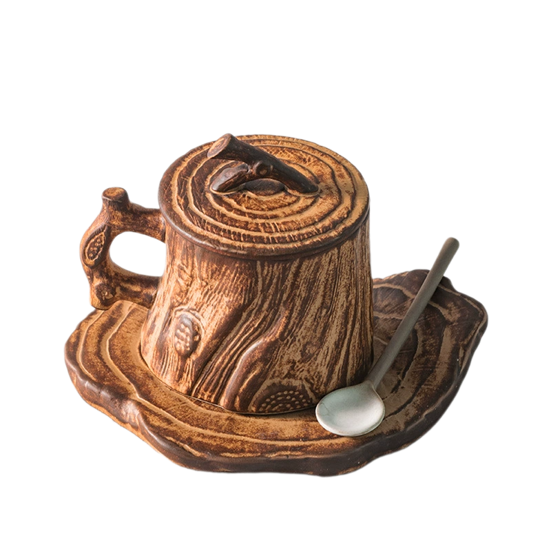 Handcrafted Rustic Ceramic Coffee Mug with Handle