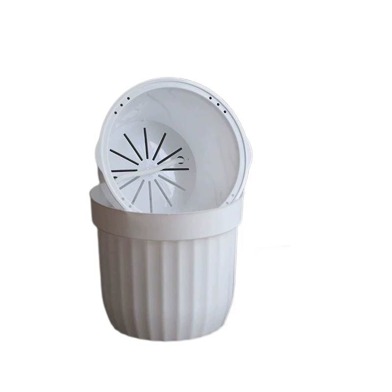 White Lazy Self-Watering Pot for Effortless Plant Care