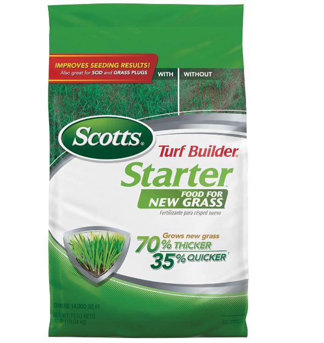 🔥(Last Day Sale 70% OFF) 💥CLEARANCE SALE💥Scotts Turf Builder Starter Fertilizer for New Grass, Use When Planting Seed, 14,000 sq. ft., 42 lbs.