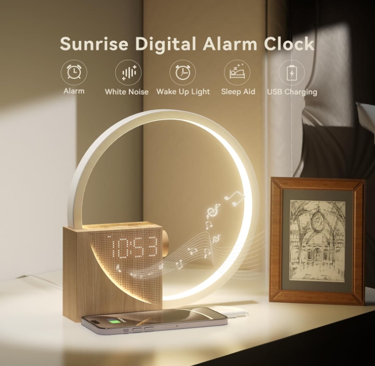 🌞 Buy 1 Get 1 FREE! Sunrise Alarm Clock + 10 Soothing Sounds 🎁 Heavy Sleepers & Gift Lovers 💤
