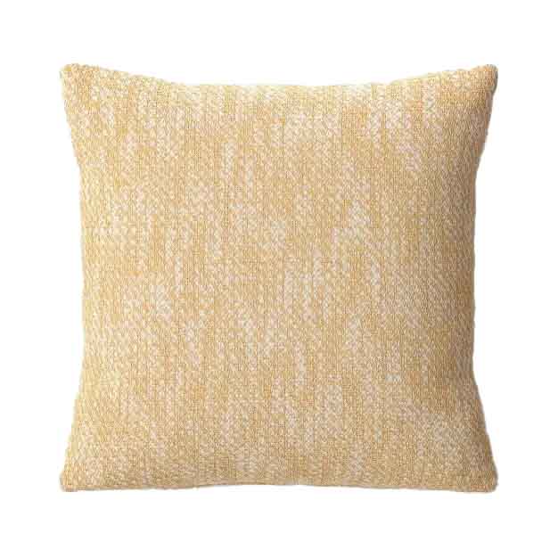 Textured Woven Cotton Square Throw Pillow