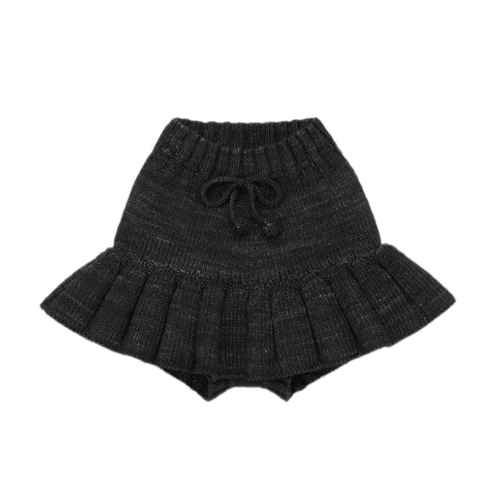 Girls' Knit Pleated Skirt Pants – Thick Warm Winter Pantskirt