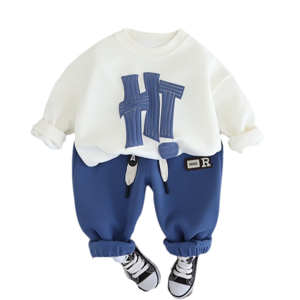 2024 Boys' Spring Sweatshirt Set – Trendy & Stylish Two-Piece Outfit