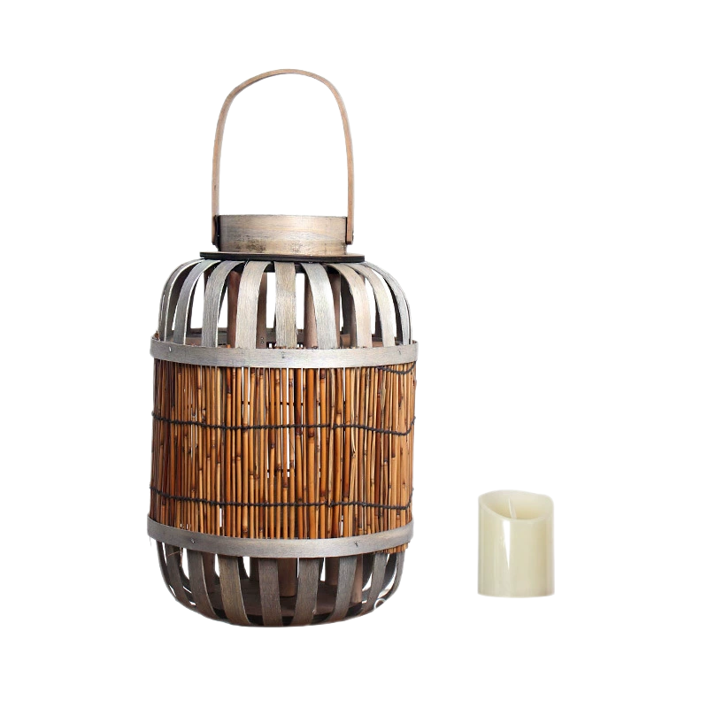Vintage Wooden Floor Lantern Candle Holder – Traditional Chinese Style Decorative Lantern for Gardens, Courtyards, Guesthouses, and Villas