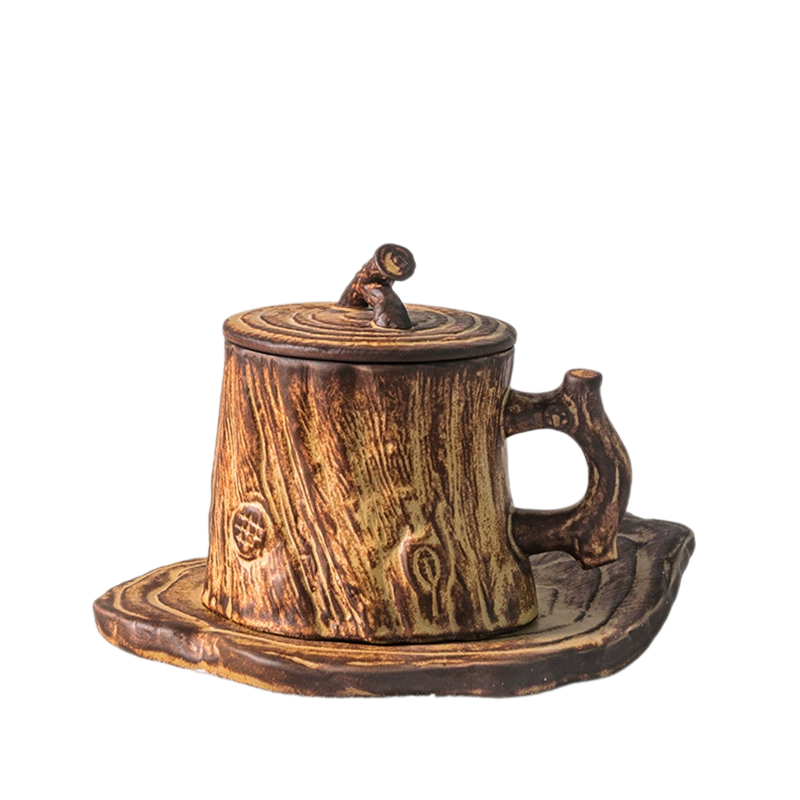 Handcrafted Rustic Ceramic Coffee Mug with Handle