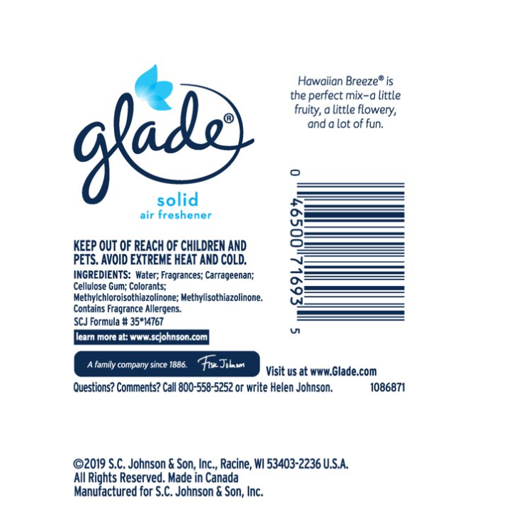 Glade 6 oz Hawaiian Breeze Solid Air Freshener