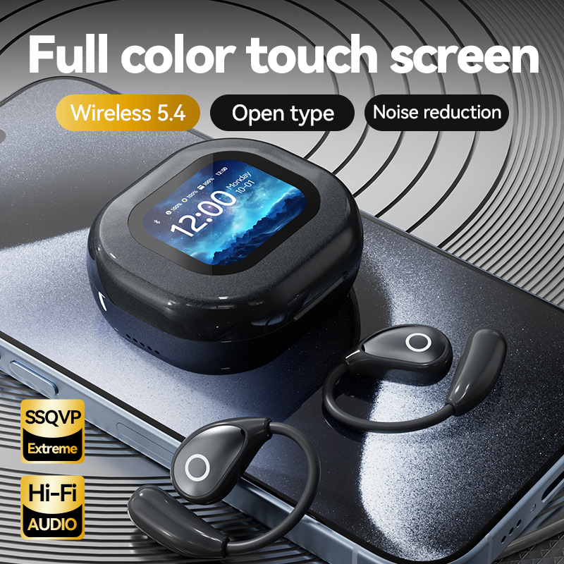 Wireless V5.4 Touch Screen Earbuds – Noise Reduction, HD Audio & Open Comfort Fit