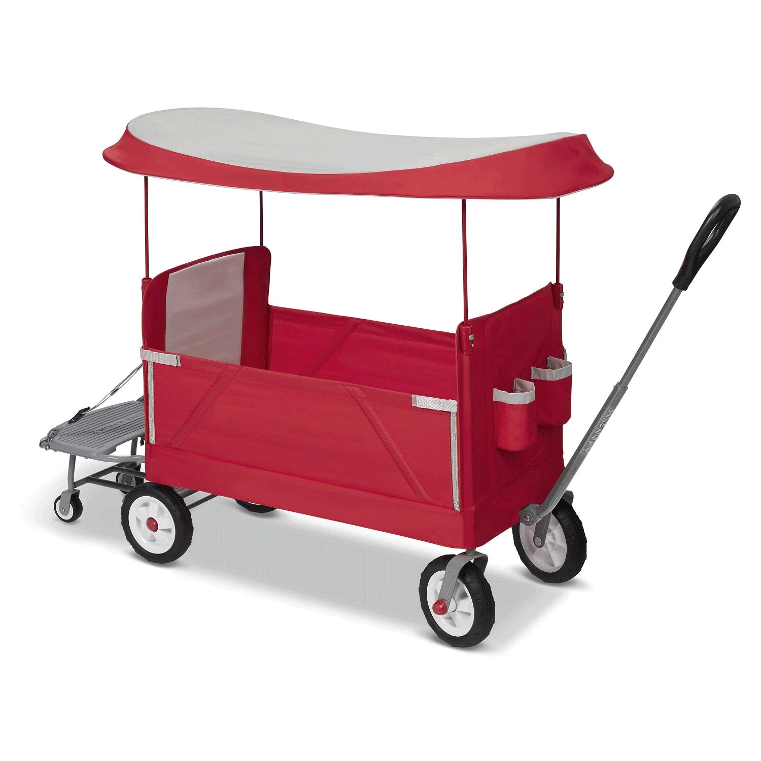 Radio Flyer, 3-in-1 Tailgater Wagon with Canopy, Folding Wagon, Red