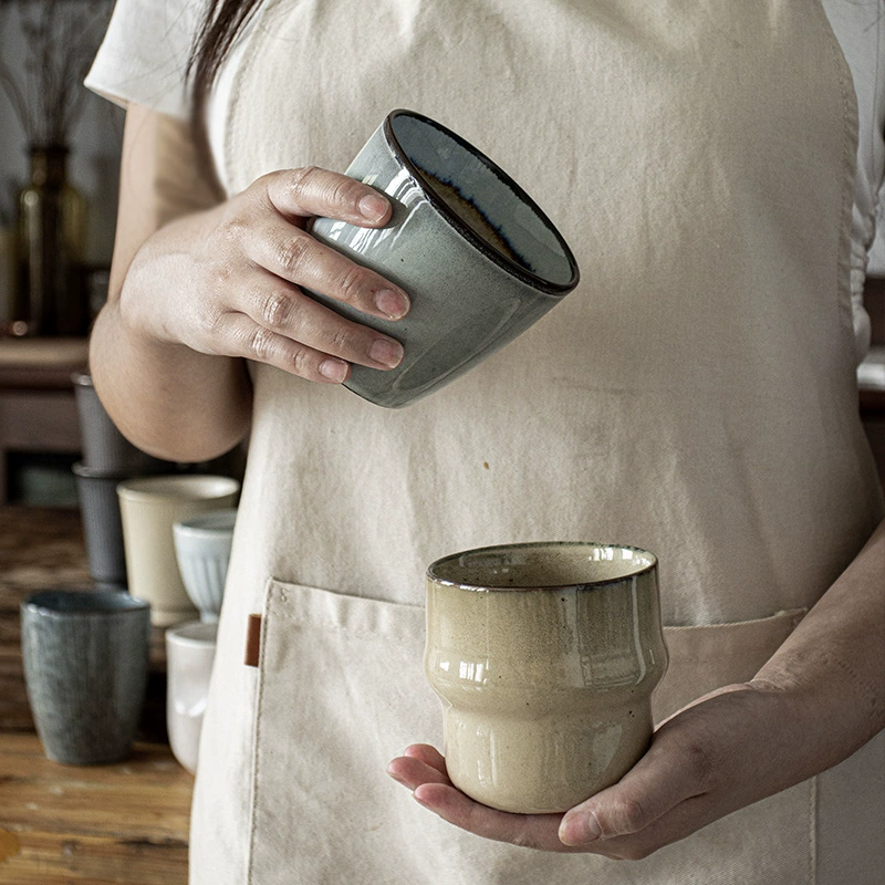 Rustic Ceramic Soup Mug Set