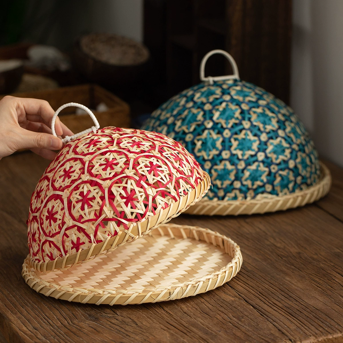 Elegant Round Rattan Dome