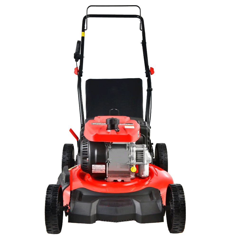 PowerSmart 209CC Engine 21" 3-in-1 Gas Powered Push Lawn Mower DB2194PH with 8" Rear Wheel, Rear Bag, Side Discharge and Mulching