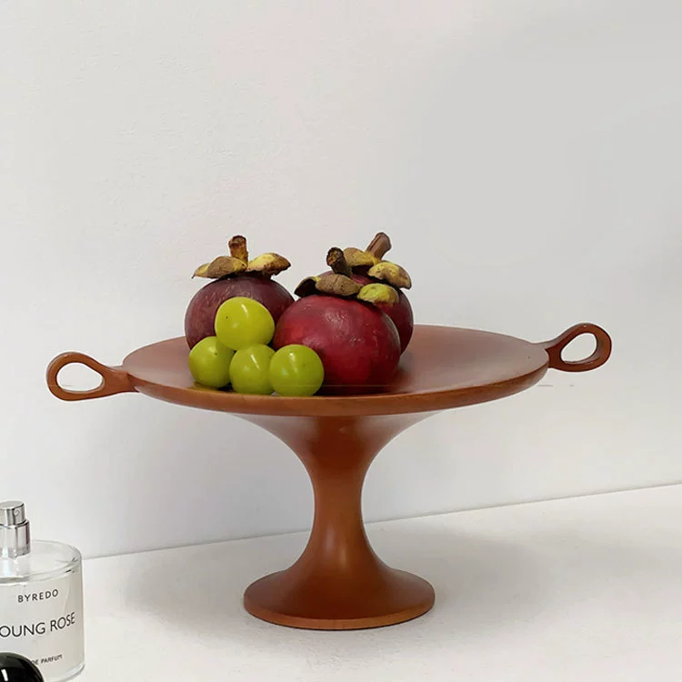 Wood Color Double Ear Fruit Placement Tray