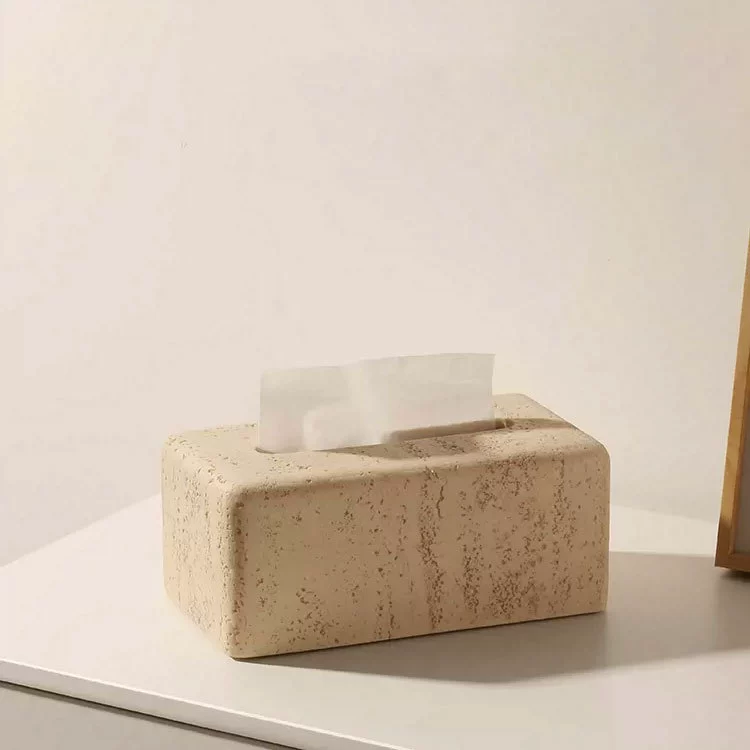 Light Luxury Cave Stone Desktop Paper Box