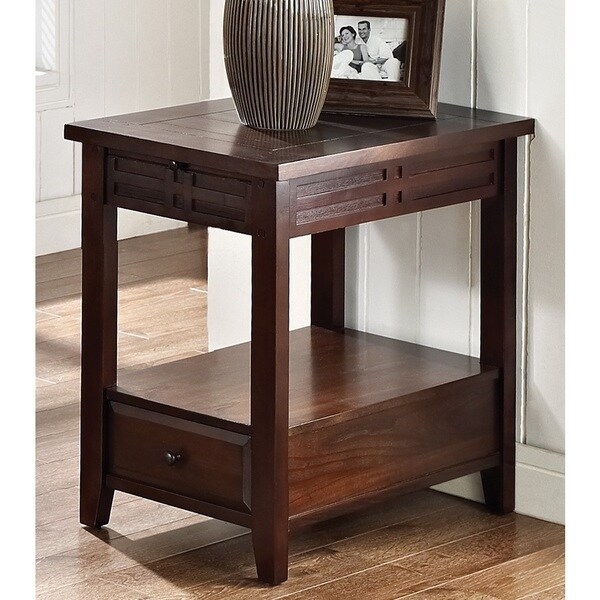 Copper Grove Vallee Mocha Cherry Chairside Table