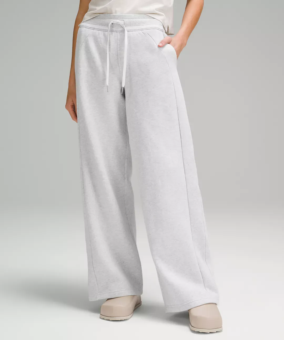 Scuba Mid-Rise Wide-Leg Full Length Pant